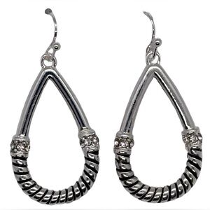 New Lori’s Gifts Silver Sparkle Teardrop Earrings